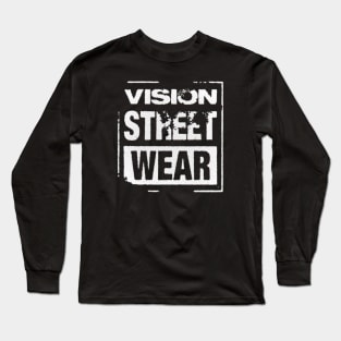 Vision Street Wear Skateboarding Disstresed 1980s Original Aesthetic Tribute 〶 Long Sleeve T-Shirt